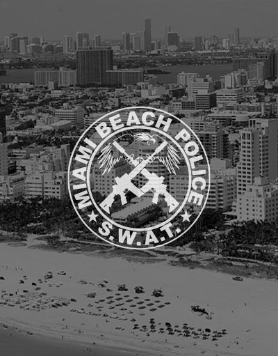 ANETIK x Miami Beach Police SWAT partnership logo over Miami beachfront skyline